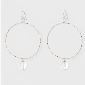 Silver Twist Hoop